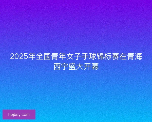 2025年全国青年女子手球锦标赛在青海西宁盛大开幕